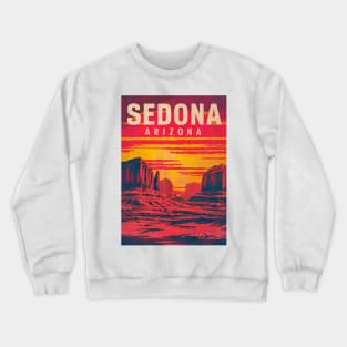 Sedona Arizon Vintage Sunset Crewneck Sweatshirt